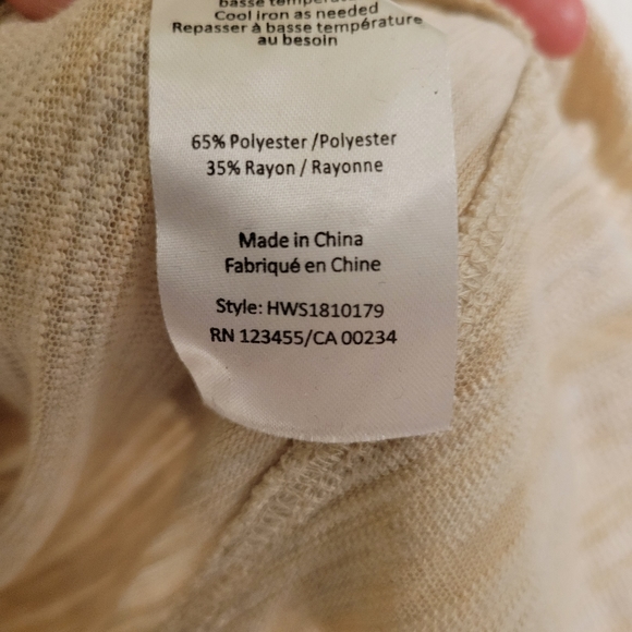 H by Halston oatmeal asymmetrical tank top - Picture 7 of 7